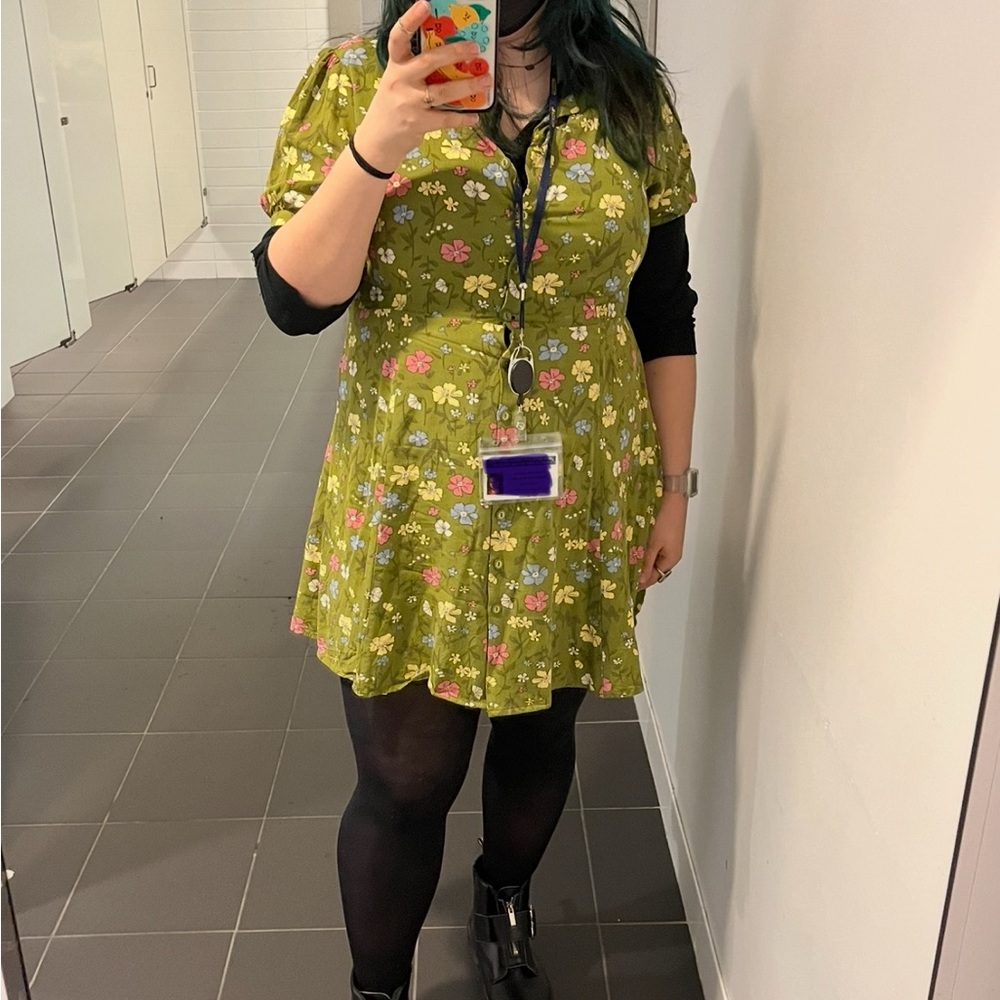 Princess Highway Olive Floral Mini Dress - Picture 2 of 3